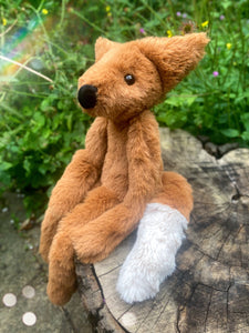 ‘COPPER’ - Handmade Luxury Weighted Plush Fluffy Fox Doll