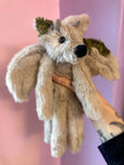 GARGOYLE FOX (A) - Handmade Luxury Weighted Plush Fluffy Fox Doll