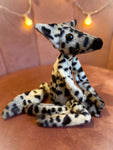 SNOW LEOPARD FUZZY FOX - Handmade Luxury Weighted Plush Fluffy Fox Doll