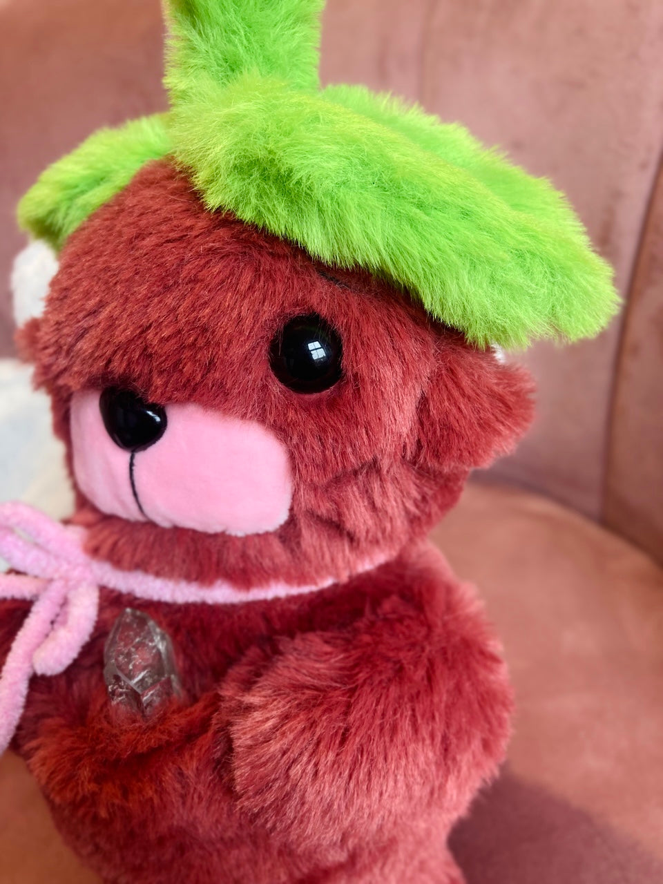 CHERRY OTTER (Glow in the Dark) - Handmade Luxury Weighted Plush Doll