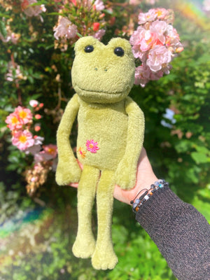 ‘HOPEFUL HAMISH’ - Handmade Weighted Plush Frog Doll