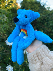 RAINBOW SKY FOX - Handmade Luxury Weighted Plush Fox Doll