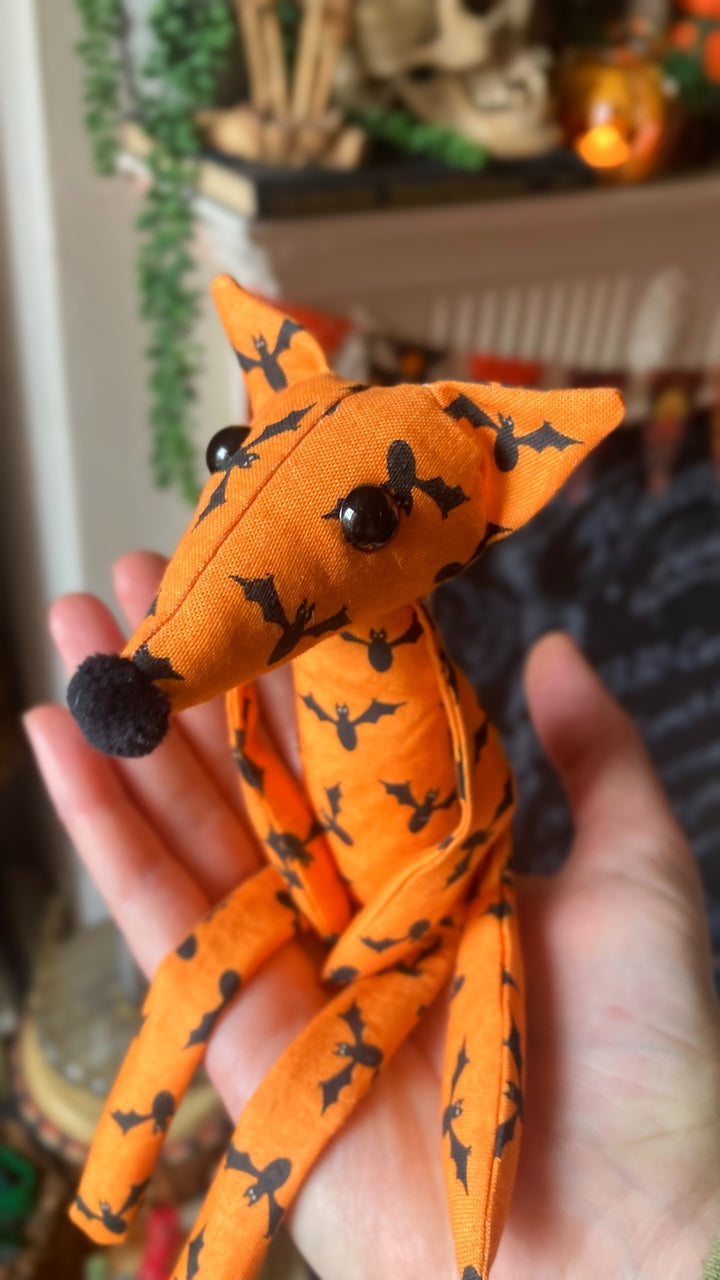 BAT FOX CUB II - Handmade Weighted Cotton Fox Doll