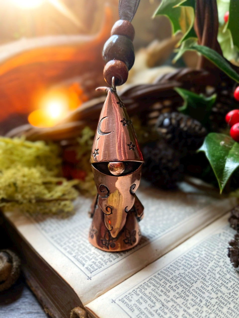 YULE GNOME Handmade Copper Gnome Ornament