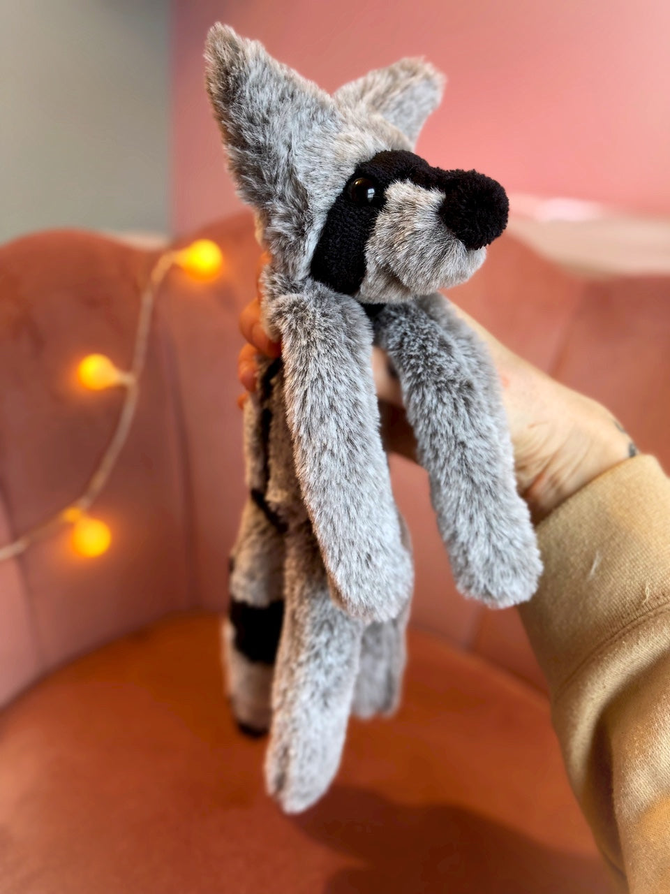 RACCOON FOX - Handmade Luxury Weighted Plush Fluffy Fox Doll