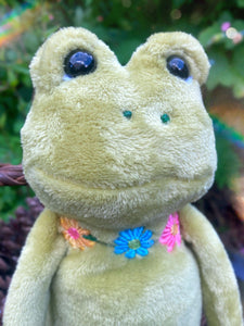 ‘HOPEFUL HERB’ - Handmade Weighted Plush Frog Doll