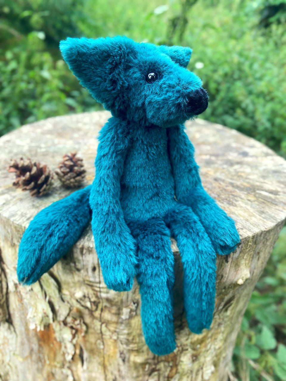 FOREST FOX (B) - Handmade Luxury Weighted Plush Fluffy Fox Doll