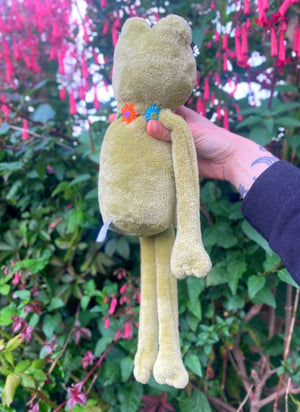 ‘HOPEFUL HERB’ - Handmade Weighted Plush Frog Doll