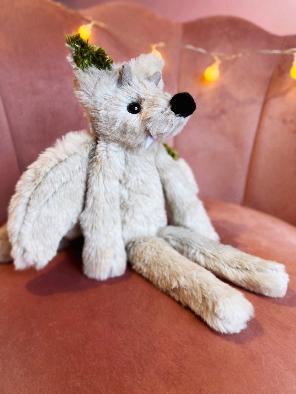 GARGOYLE FOX - Handmade Luxury Weighted Plush Fluffy Fox Doll