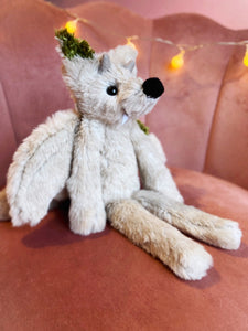 GARGOYLE FOX - Handmade Luxury Weighted Plush Fluffy Fox Doll