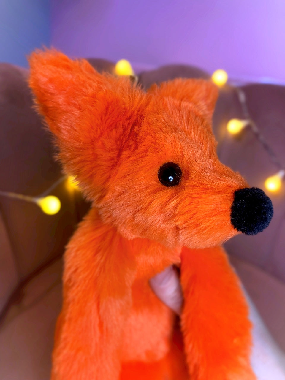 TANGERINE FOX - Handmade Luxury Weighted Plush Fluffy Fox Doll