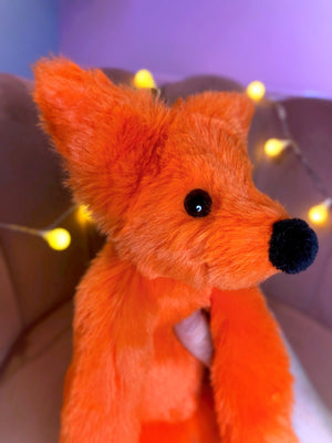 TANGERINE FOX - Handmade Luxury Weighted Plush Fluffy Fox Doll