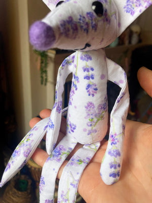 CUSTOM LAVENDER FOX CUB - Handmade Weighted Cotton Fox Doll