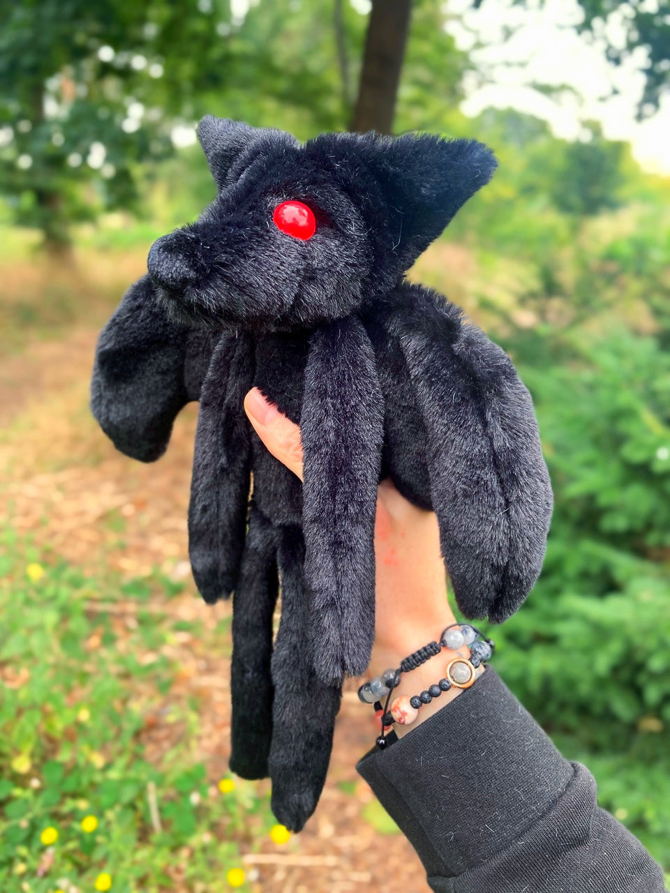 MOTHFOX (B) - Mothman Inspired Handmade Luxury Weighted Plush Doll