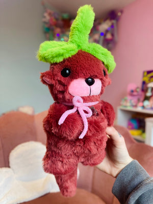 CHERRY OTTER (Glow in the Dark) - Handmade Luxury Weighted Plush Doll