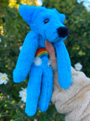 RAINBOW SKY FOX - Handmade Luxury Weighted Plush Fox Doll