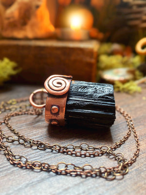 ꩜ NATHAIR ꩜ Handmade Copper Talisman with Black Tourmaline