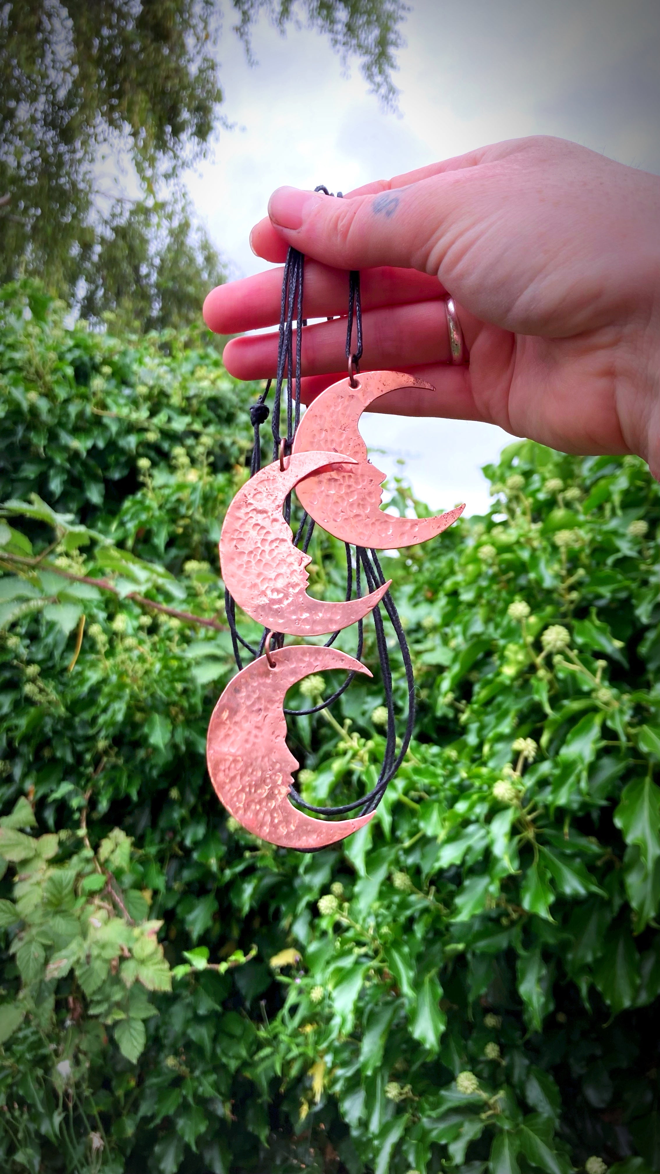 Large LUNA Handmade Copper Necklace