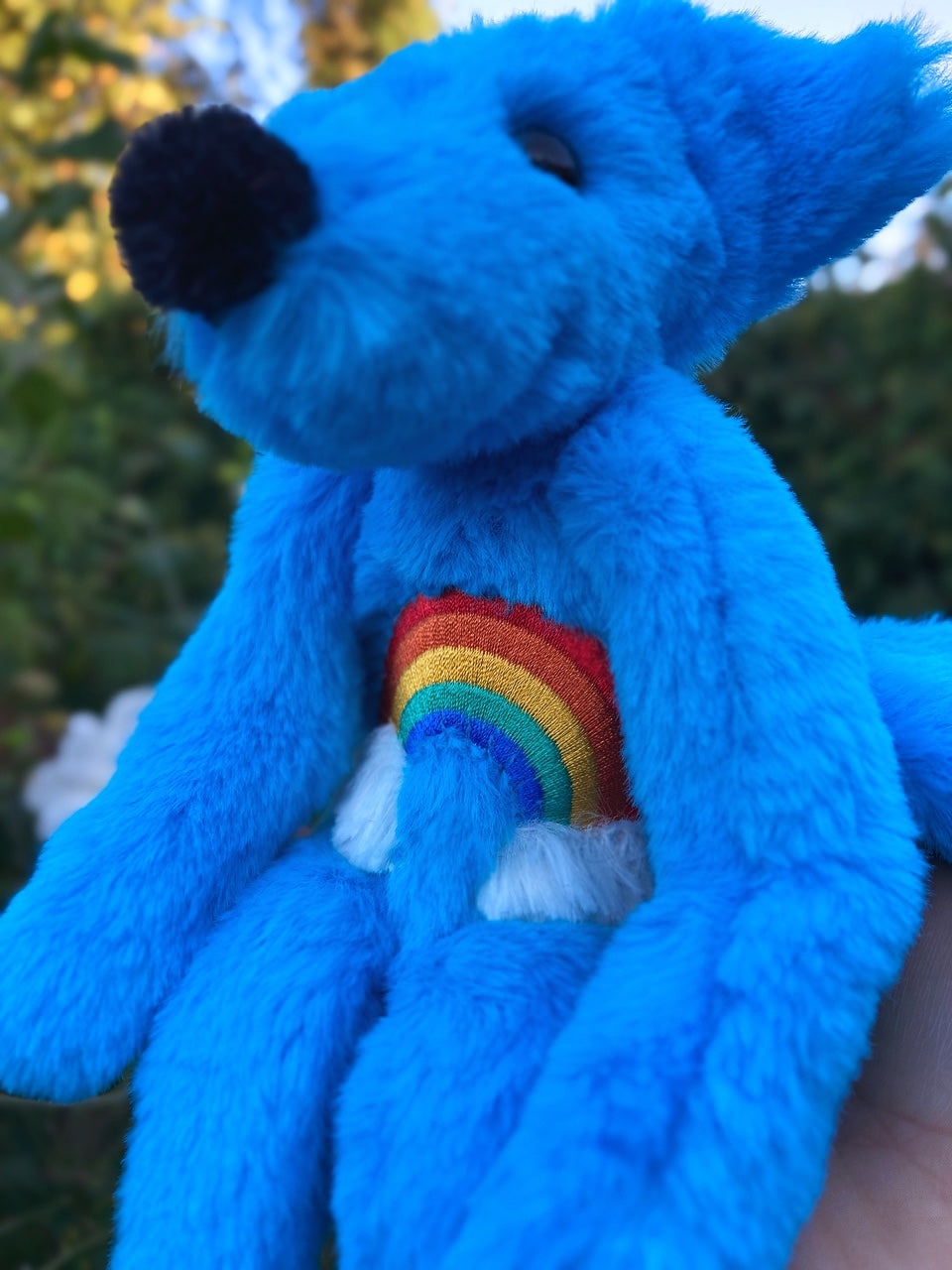 RAINBOW SKY FOX - Handmade Luxury Weighted Plush Fox Doll