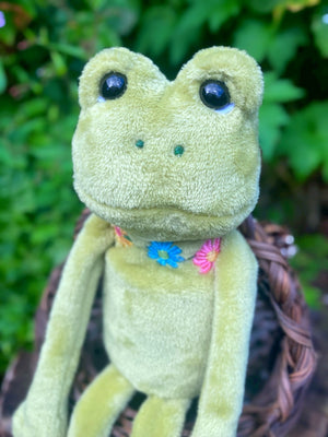 ‘HOPEFUL HERB’ - Handmade Weighted Plush Frog Doll