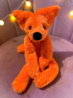 TANGERINE FOX - Handmade Luxury Weighted Plush Fluffy Fox Doll