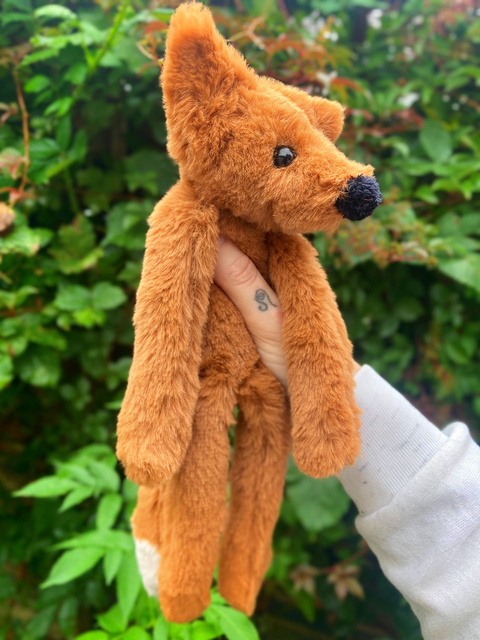 COPPER FOX- Handmade Luxury Weighted Plush Fluffy Fox Doll