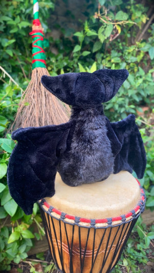 *RESERVED*🦇Pip the Flying Fox🦇- OOAK Handmade Weighted Plush Bat Comfort Creature