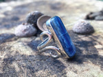 VINE Handmade Sterling Silver Ring with Blue Kyanite - Size N/6.5