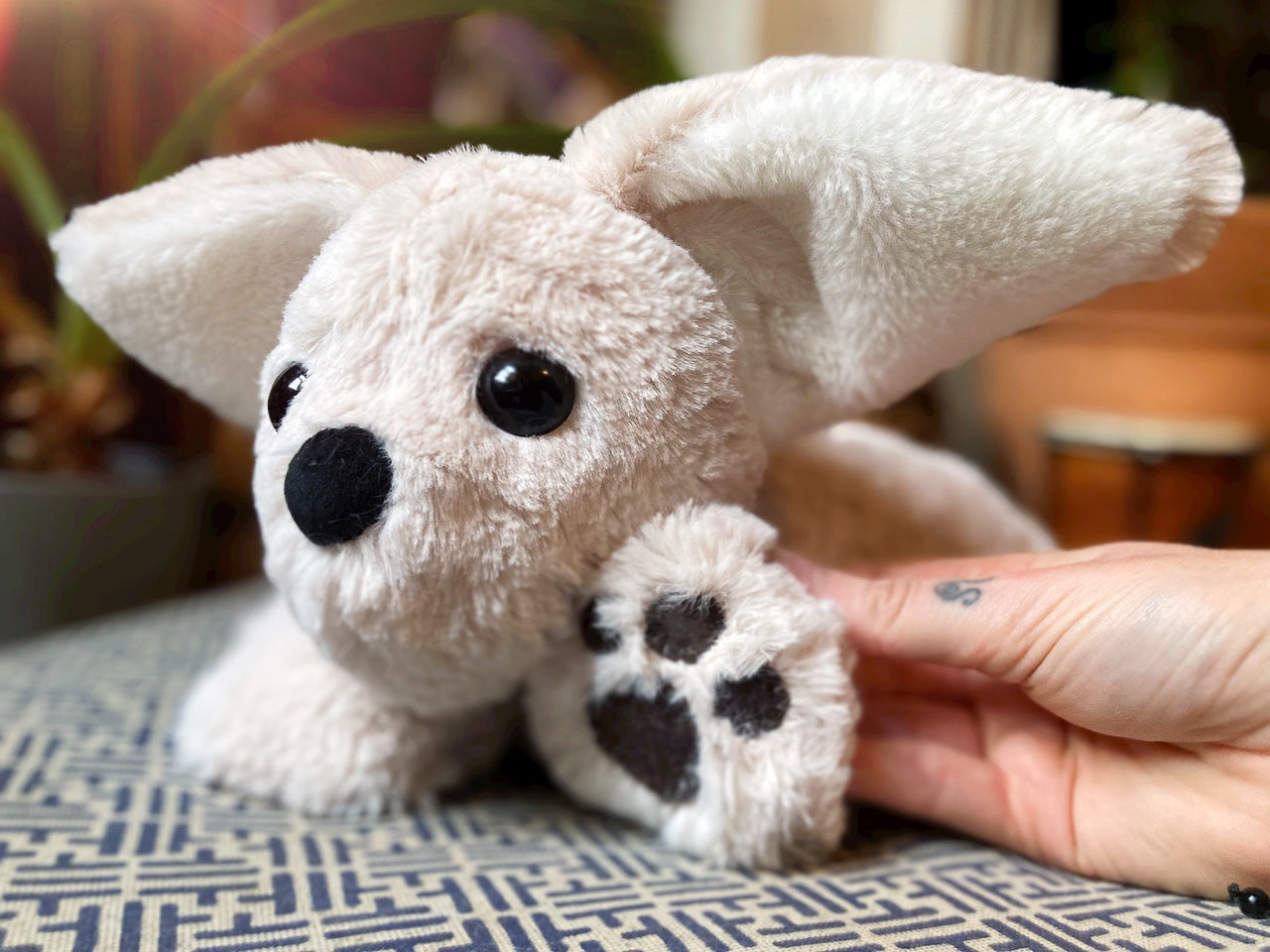 ‘FALCOR’ THE SQUISHY SNOW FOX - Handmade Luxury Weighted Plush Fox Doll