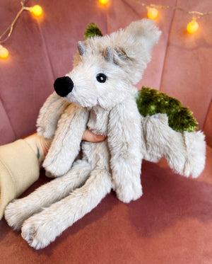 GARGOYLE FOX - Handmade Luxury Weighted Plush Fluffy Fox Doll