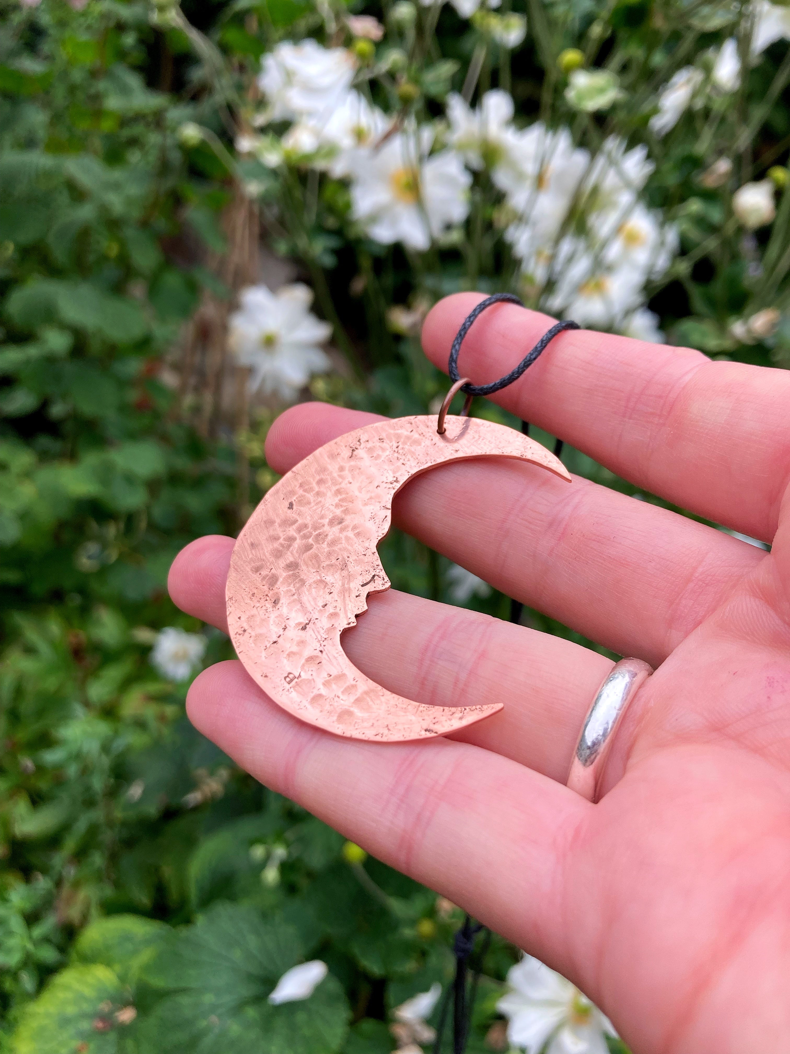 Large LUNA Handmade Copper Necklace