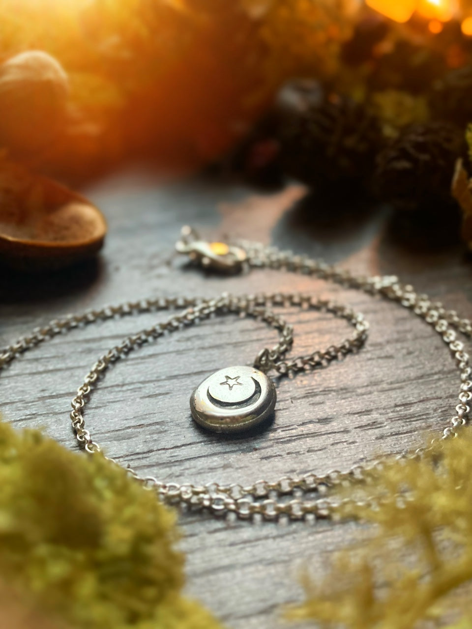COSMOS Handmade Sterling Silver Celestial Charm Necklace