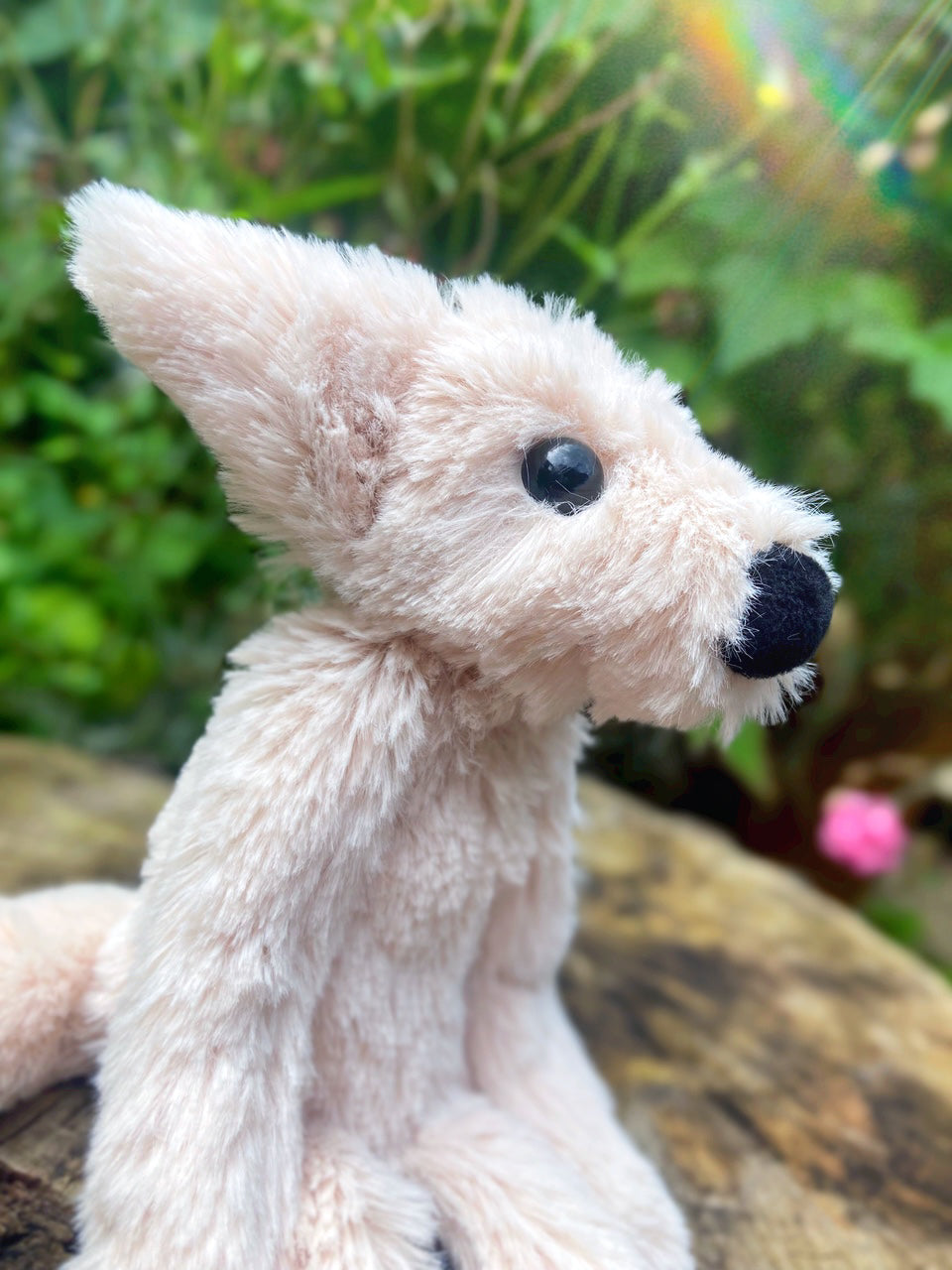 ‘FLURRY’ THE SNOW FOX - Handmade Luxury Weighted Plush Fluffy Fox Doll