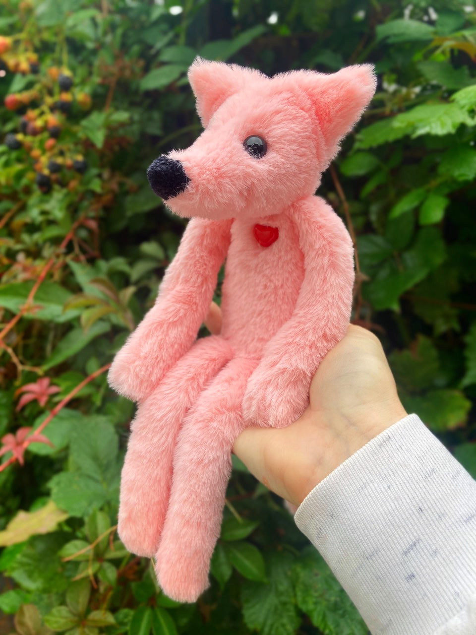 HOPEFUL HEART FOX - Handmade Luxury Weighted Plush Fluffy Fox Doll