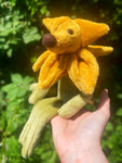 SUNFLOWER FOX CUB (A) - Handmade Weighted Plush Fox Doll