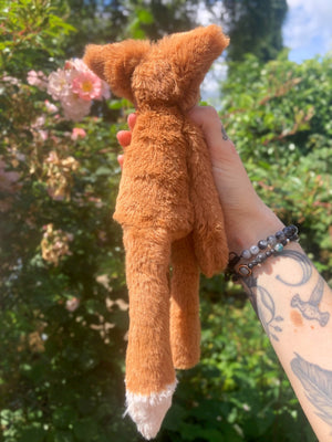 ‘COPPER’ (B) - Handmade Luxury Weighted Plush Fluffy Fox Doll