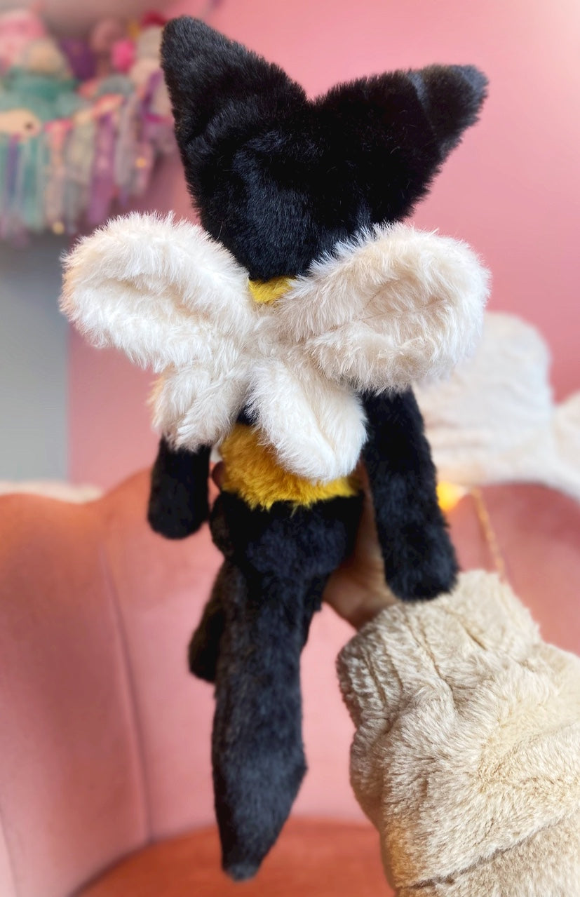 BEE FOX - Handmade Luxury Weighted Plush Fluffy Fox Doll