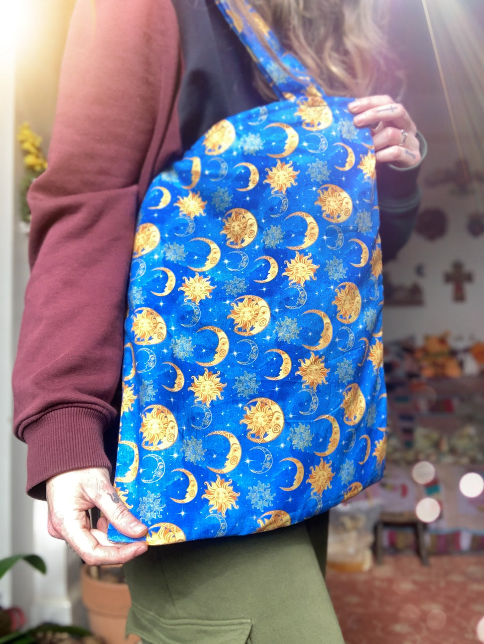 CELESTIAL - Fully Lined Handmade Tote Bag