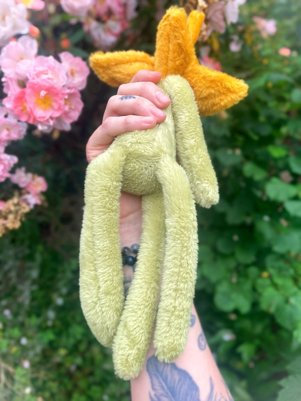 SUNFLOWER FOX CUB (A) - Handmade Weighted Plush Fox Doll