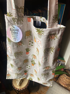 PLANTS & SHROOMS - Fully Lined Handmade Tote Bag