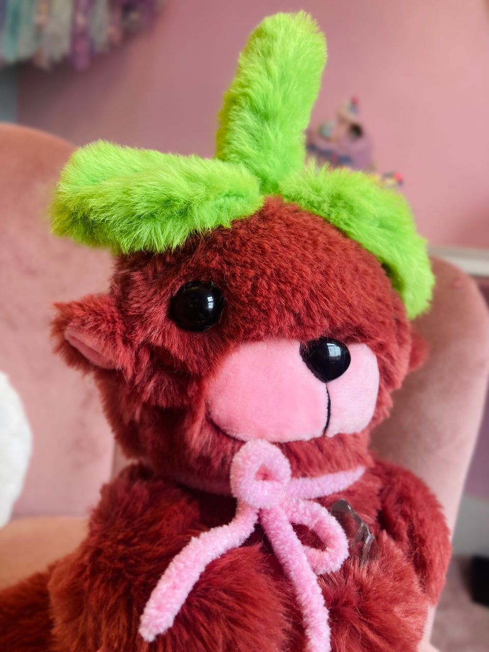 CHERRY OTTER (Glow in the Dark) - Handmade Luxury Weighted Plush Doll