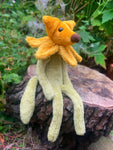 SUNFLOWER FOX CUB (B) - Handmade Weighted Plush Fox Doll