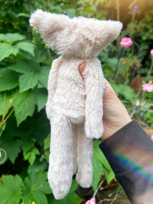 ‘FLURRY’ THE SNOW FOX - Handmade Luxury Weighted Plush Fluffy Fox Doll