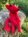 DEVIL FOX - Handmade Luxury Weighted Plush Fluffy Fox Doll