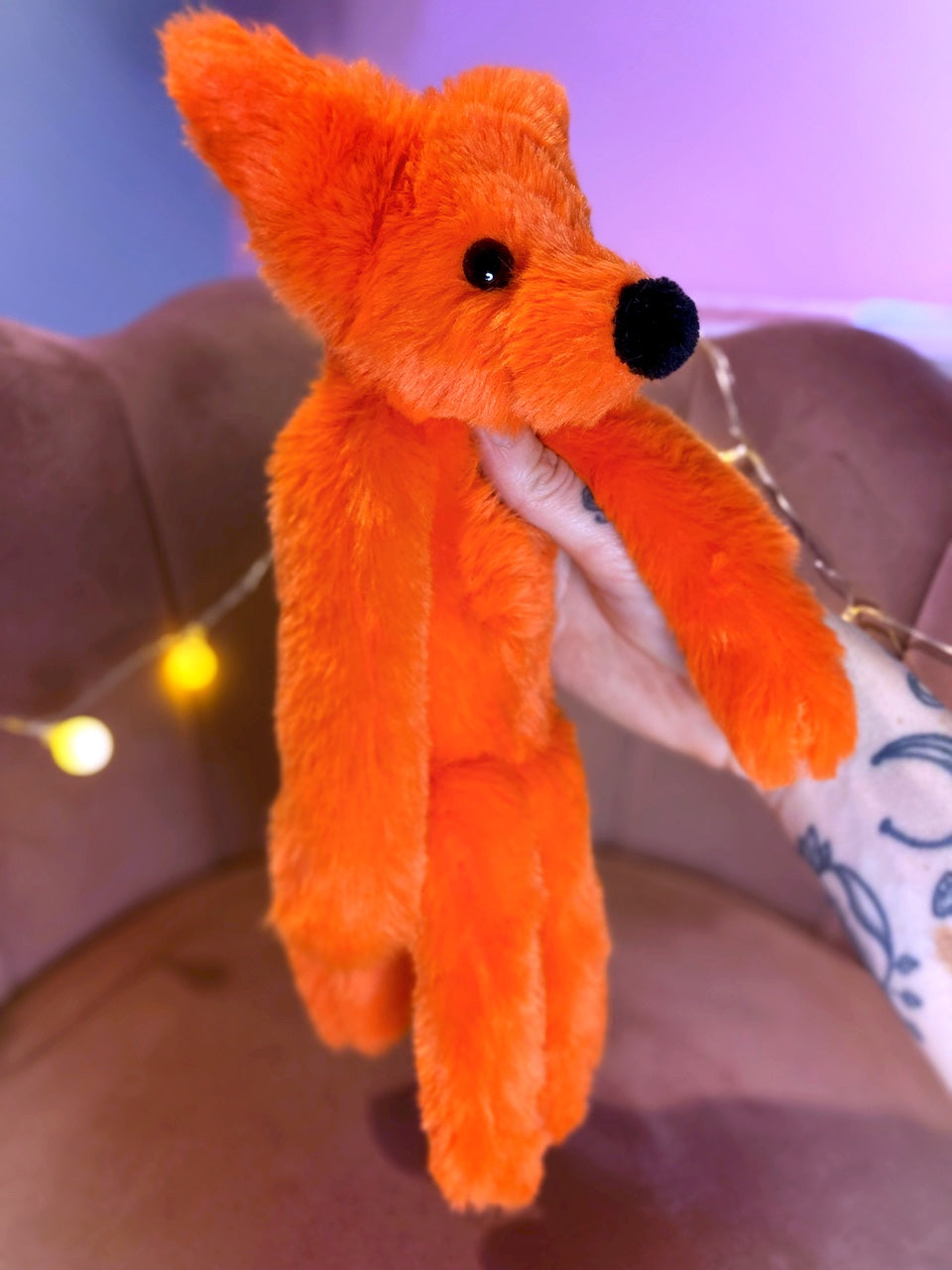 TANGERINE FOX - Handmade Luxury Weighted Plush Fluffy Fox Doll