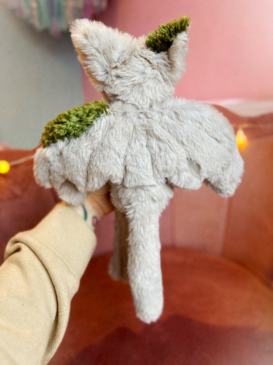 GARGOYLE FOX - Handmade Luxury Weighted Plush Fluffy Fox Doll