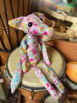GARDEN PARTY FOX CUB (PASTEL) - Handmade Weighted Cotton Fox Doll