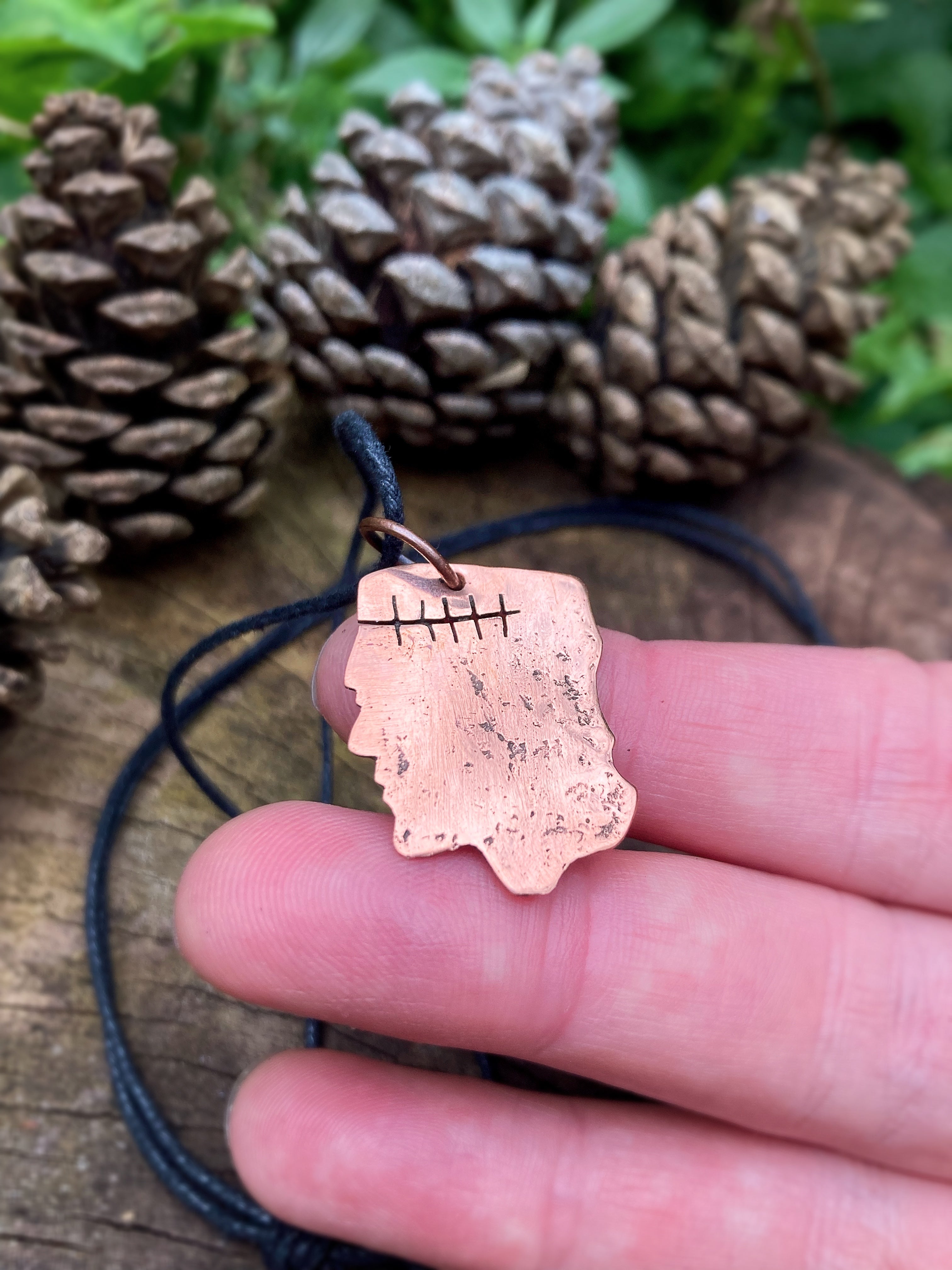 FRANK Handmade Copper Frankenstein Necklace