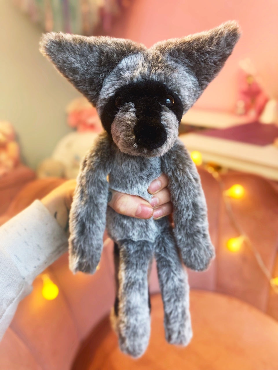 RACCOON FOX - Handmade Luxury Weighted Plush Fluffy Fox Doll