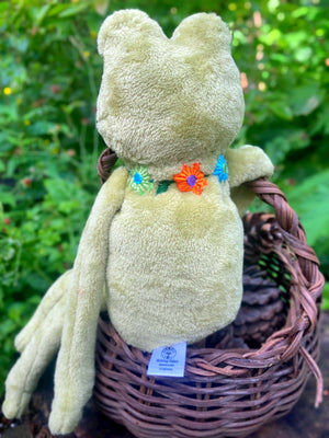 ‘HOPEFUL HERB’ - Handmade Weighted Plush Frog Doll